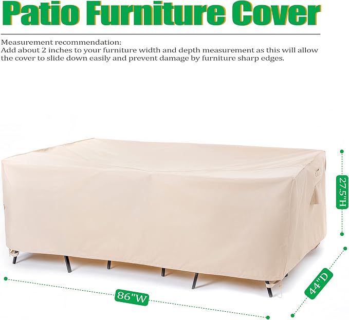 F&J Outdoors Patio Furniture Covers, Waterproof UV Resistant - Image 2
