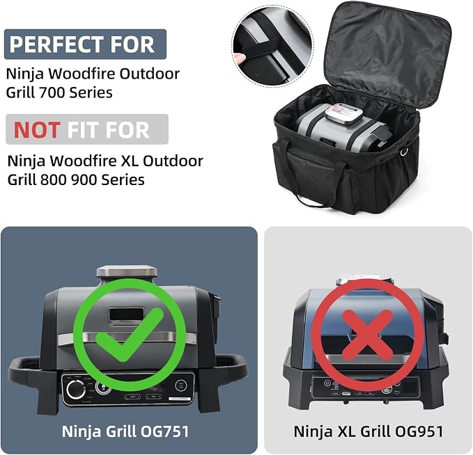 Carry Bag for Ninja Woodfire Outdoor Grill, Accessories for Ninja Wood Fire - Image 2