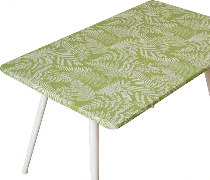 Rectangle Picnic Table Cloth, Elastic Waterproof Fitted Vinyl Tablecloths by Unknown