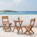 Costaelm Paradise 3-Piece Outdoor HDPE Folding Patio Bistro Table and Chairs by Costaelm