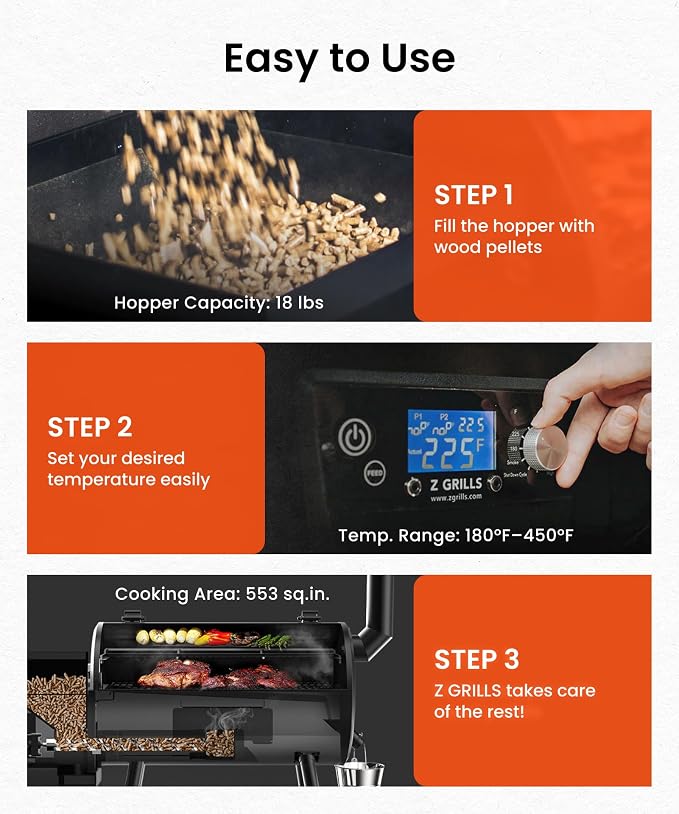 Z GRILLS ZPG-550B2 Wood Pellet Grill & Smoker - Image 4