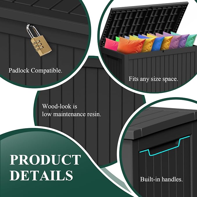 230 Gallon Outdoor Storage Box – Resin Deck Box - Image 5