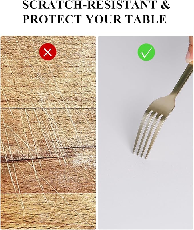 Pure White Plastic Table Cover Protector, 1.5mm Thick Rectangle Vinyl Table Top - Image 4