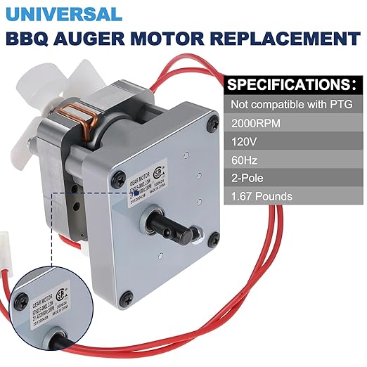 2.0 RPM Auger Motor Replacement Parts, Upgraded Barbecue Auger Motor - Image 5