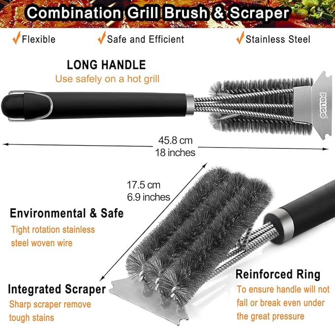 POLIGO Safe Grill Brush and Scraper - Image 3