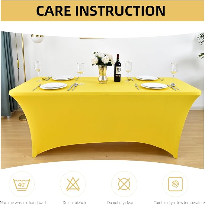 2-Pack 4ft Spandex Table Covers - Image 6