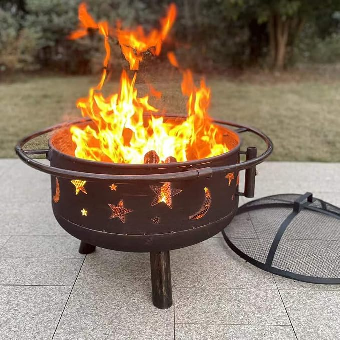 PHI VILLA 30" Outdoor Wood Burning Firepit - Image 7