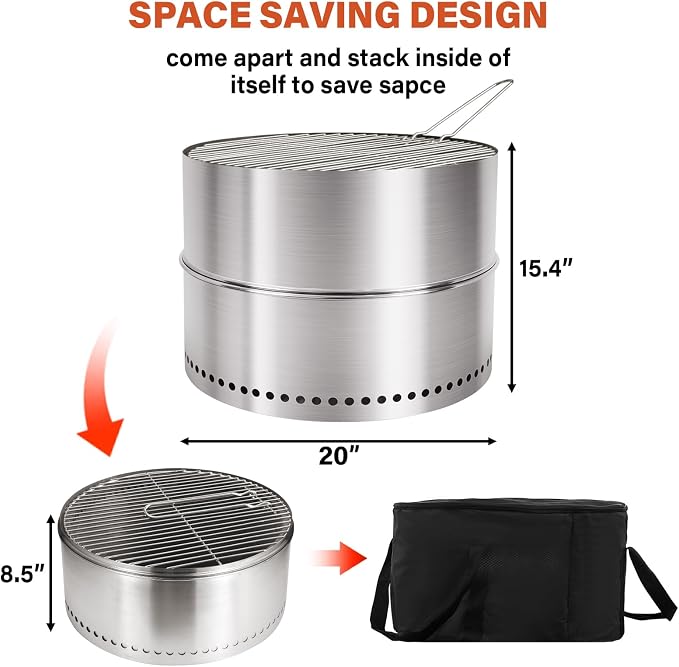 HGD 20 Inch Smokeless Firepit - Image 2