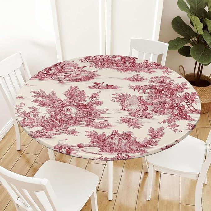 French Country Round Fitted Tablecloth - Image 2