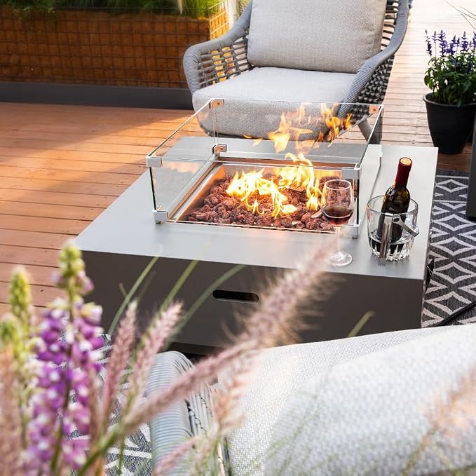 Ashton 36” Propane Fire Pit Smokeless Firepit Converts to Outdoor Gas Fire Pit - Image 4