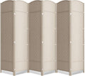 6 Panel Room Divider, 6Ft Folding Privacy Screen, Tall by cocosica