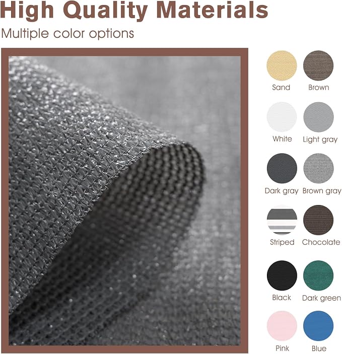 SUNNY GUARD Customized 3.3'x33' Dark Gray Balcony Privacy Screen, 90% Shade - Image 6