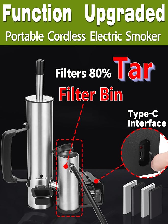Smoker Tube Smoke Generator, Stainless Steel, USB Powered