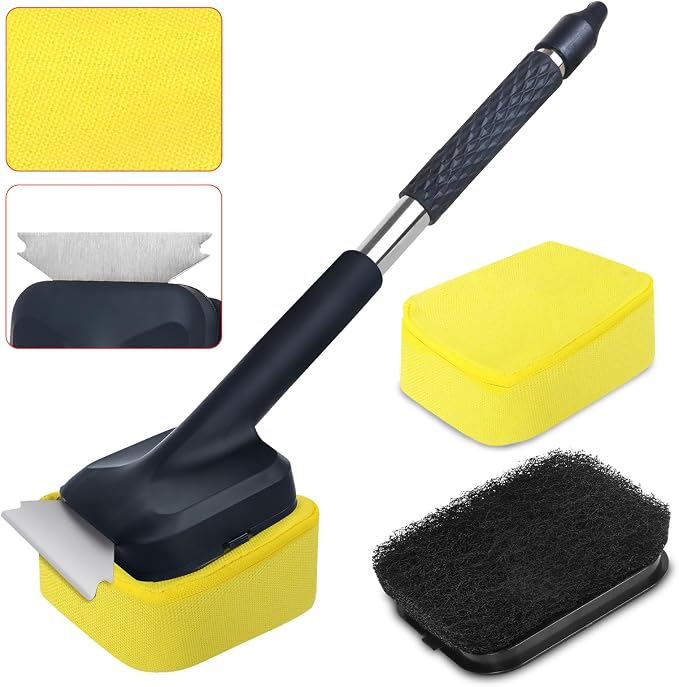 Grill Brush Bristle Free with 2 Replaceable Heads, Steam-Enhanced Scraper by GemCity