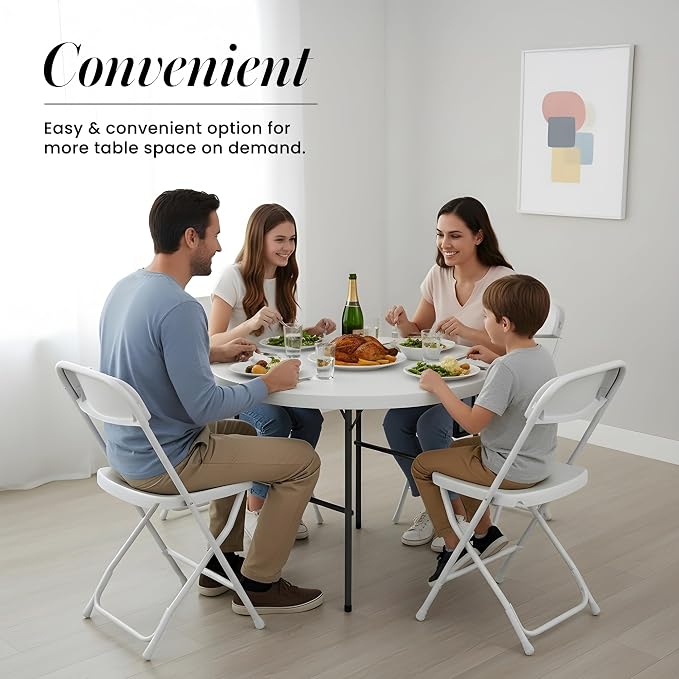 3.5 Feet Circular Round Foldable Table - Image 3