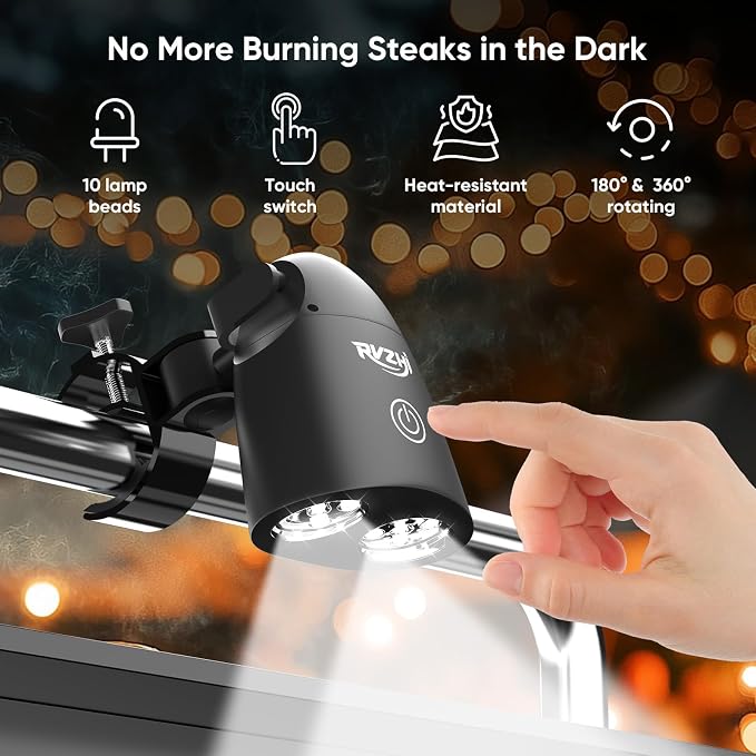 Grill Light BBQ Accessories: Upgraded 10 LEDs Bright Outdoor Grill Light - Image 4
