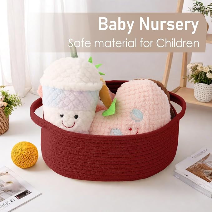 Woven Basket, Small Rope Storage Bin - Image 5