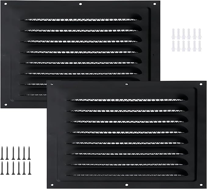 2pcs Attic Vent Soffit Vent Aluminum Wall Vent Metal Shed Vent Square Vent by Unknown