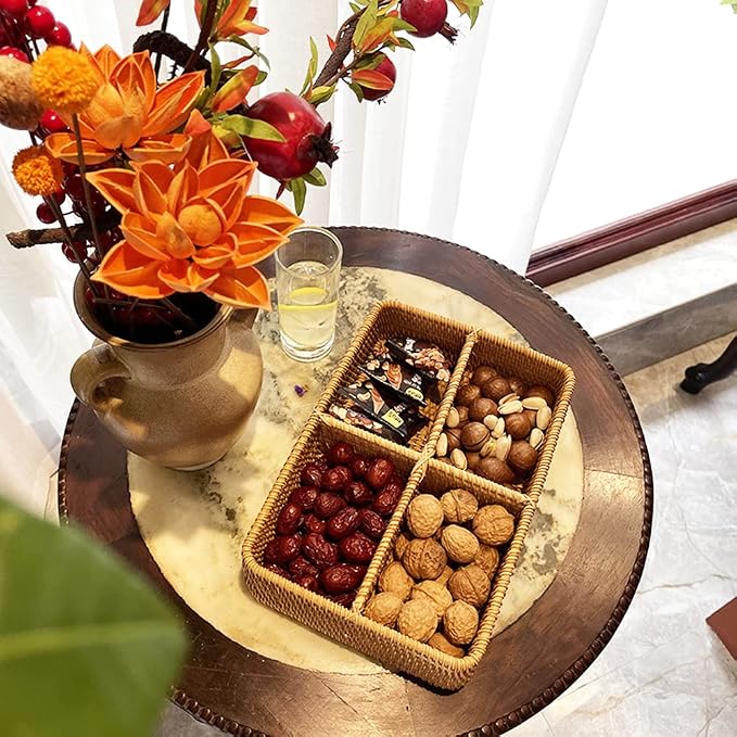 i-Lan Rattan Basket Divider, 12 Inch Divided Tray - Image 7