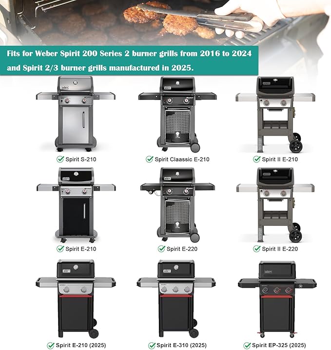 Full-Size Griddle Inserts for Weber Spirit 200 Series, Flat Top Grill Griddle - Image 4
