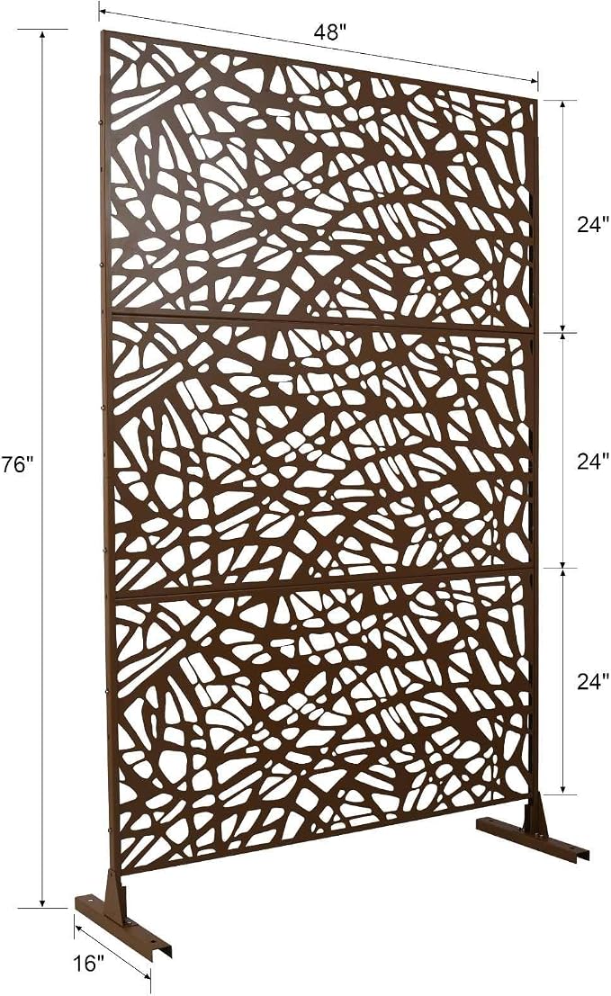 Outdoor Decorative Metal Privacy Screen Panel, Steel Partition - Image 5