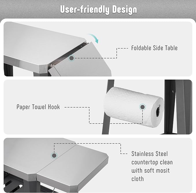 Outdoor Grill Cart, Pizza Oven Table - Image 4