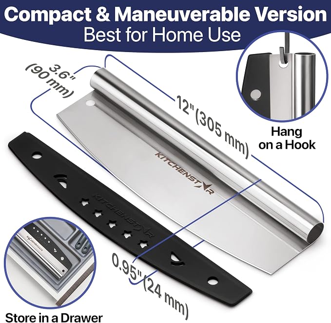 KitchenStar 12-Inch Pizza Cutter Rocker Blade - Image 5