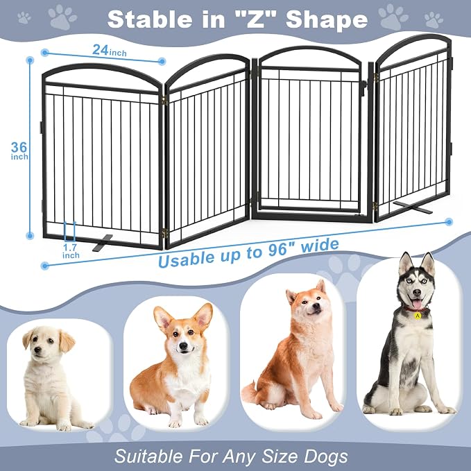 Full Metal Free Standing Dog Gate - Image 6