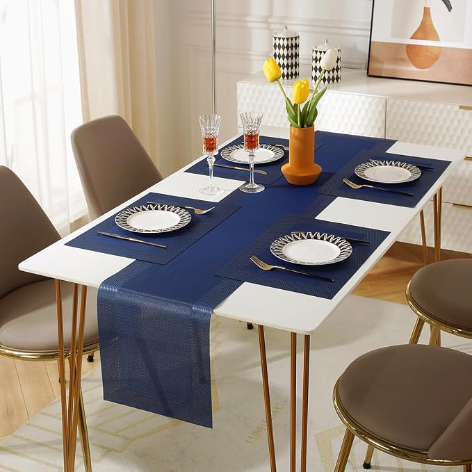 Vinyl Placemats Set of 6 Vinyl Heat-Resistant Table Mats - Image 6