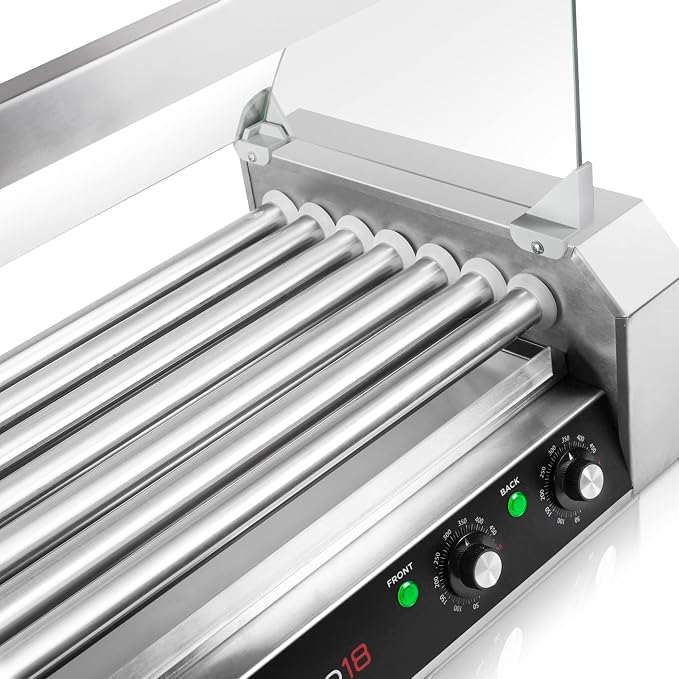 Olde Midway Electric 18 Hot Dog 7 Roller Grill Cooker Machine - Image 5