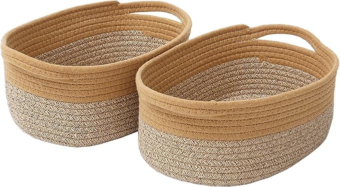 Woven Basket, Small Rope Storage Bin by JMvicyroam