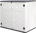 Resin Outdoor Storage Shed, 38 cu.ft Outdoor Storage Box Waterproof by Mrosaa