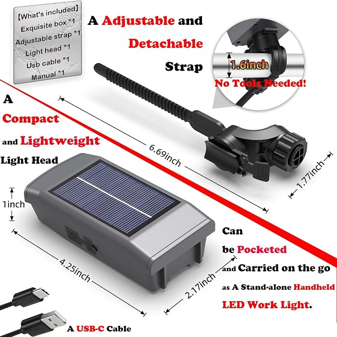 Solar/USB-C Grill Lights for Outdoor Grill Compatible - Image 3