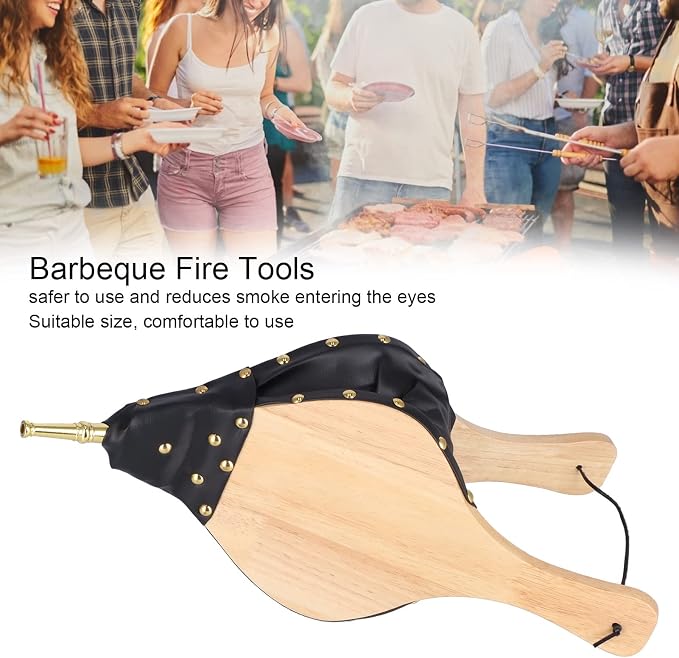 Wood Bellows Blower Fireplace, Wooden Air Blower - Image 5