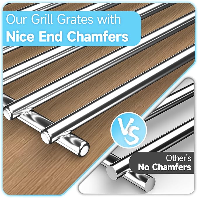 4Pack 7.5" x 19.25" Stainless Steel BBQ Grill Grates Replacement Parts - Image 3