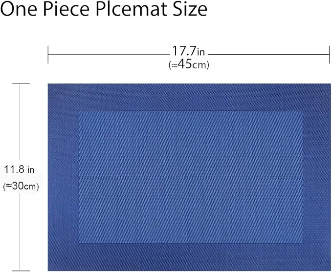 Vinyl Placemats Heat-Resistant Table Mats Washable Easy Clean Plastic Placemats - Image 2