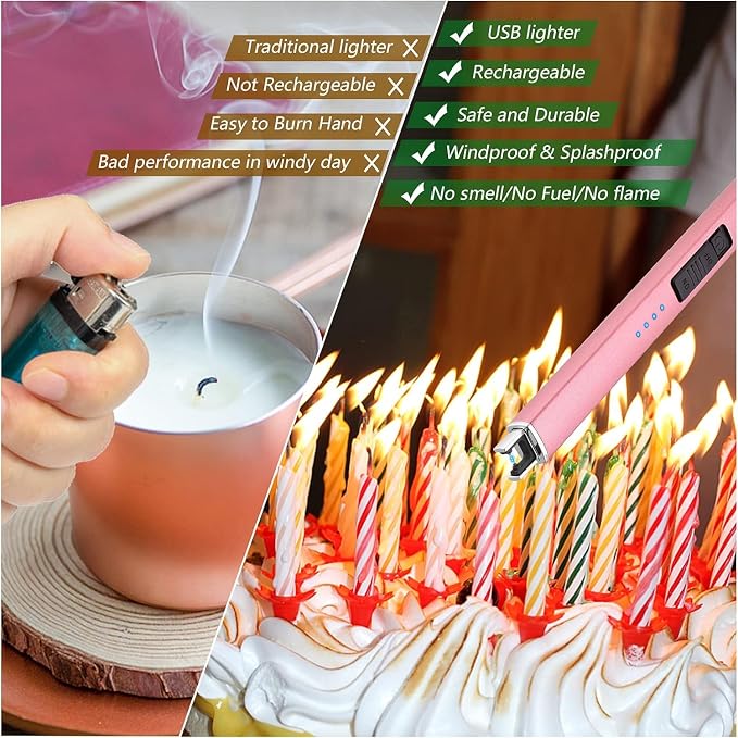 MEIRUBY 2 Pack Electric Candle Lighter, Christmas Stocking Stuffers Gifts - Image 4