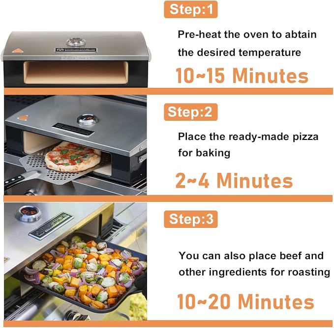 BakerStone Pizza Oven for Grill Top, 5-sided Pizza Stone Outdoor Pizza Oven - Image 5