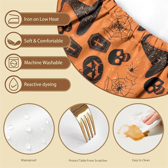 Rectangle Table Cloth Cover Waterproof Elastic Fitted Polyester Fitted - Image 3
