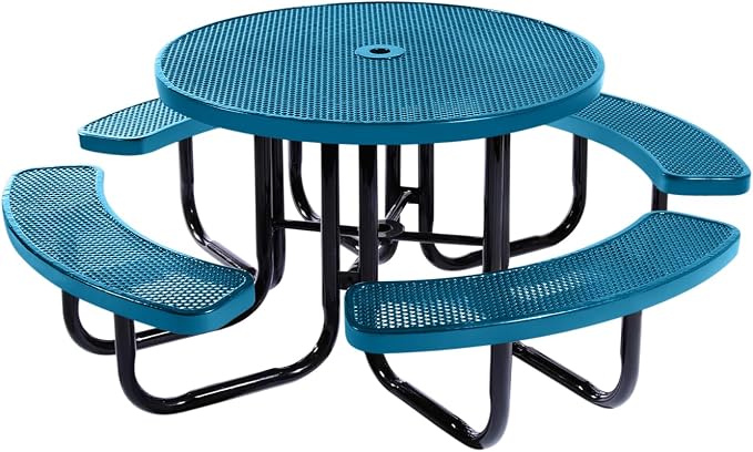 COATEDOUTDOORFURNITURE Heavy-Duty Portable Outdoor Picnic Table by CoatedOutdoorFurniture