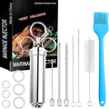 304-Stainless Steel Meat Injector Syringe Kit by PEOUWNES