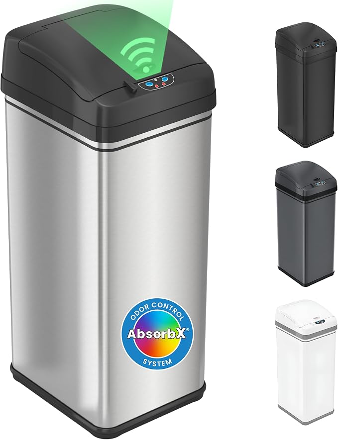 iTouchless 50 Liter / 13 Gallon Kitchen Trash Can by iTouchless