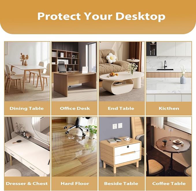 Clear Table Protector 18 x 14 Inch, 1.4mm Thick Waterproof PVC Plastic Table - Image 6