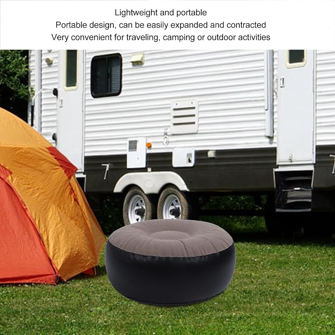 ZJchao Pouf Ottoman, Outdoor Ottoman, Inflatable Foot Rest, Inflatable Flocking - Image 7