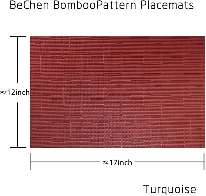 Vinyl Placemats, Washable Table Mats Easy to Clean Woven Placemats - Image 2