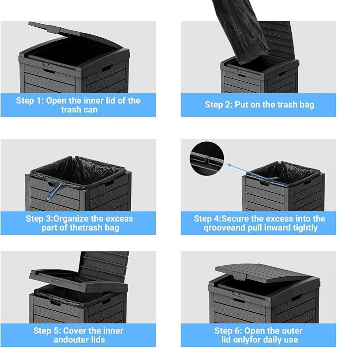 38 Gallon Outdoor Trash Can - Image 3