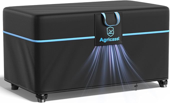 Fire Pit Cover Rectangular for 40''- 44'' Fire Pit, 600D Heavy Duty Firepit by Agricasst