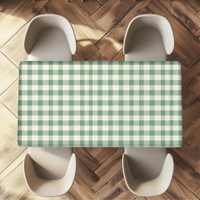 Rectangle Table Cloth Cover Waterproof Elastic Fitted Polyester Fitted - Image 5