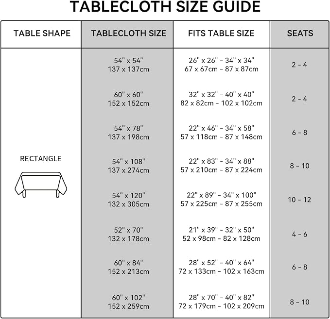 Romanstile Rectangle Vinyl Tablecloth, 100% Waterproof Oil-Proof Checkered - Image 7