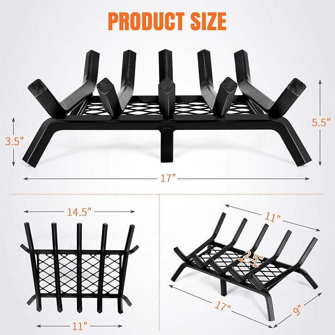 Fireplace Grates with Ember Retainer - Image 5